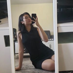 Black Banana Republic Sleeveless Polo Dress Size Small